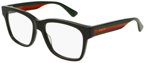 gucci gg0342o 004 rectangular square on face|Gucci Men's Eyeglasses GG0342O 004 Black/Green/Red 56mm.